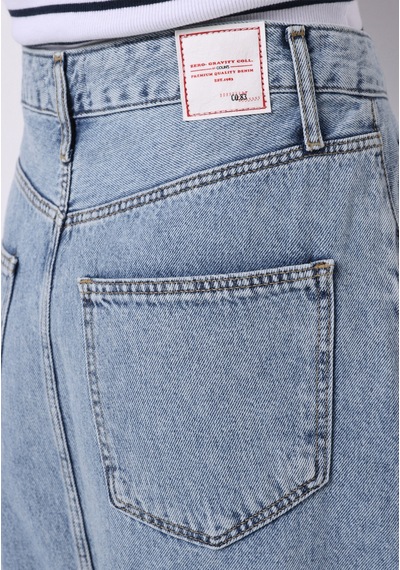 Colin's Colins Slim Fit Düz Fermuarlı Kadın Açik Mavi Etek Cl1075465 Q1.v1 Dn44404 Denim