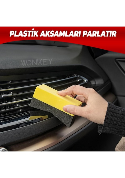 - Oto Lastik Parlatıcı Sünger 2'li Paket, U Şeklinde Eğimli Araba Lastiği Parlatıcı Sünger, Ara
