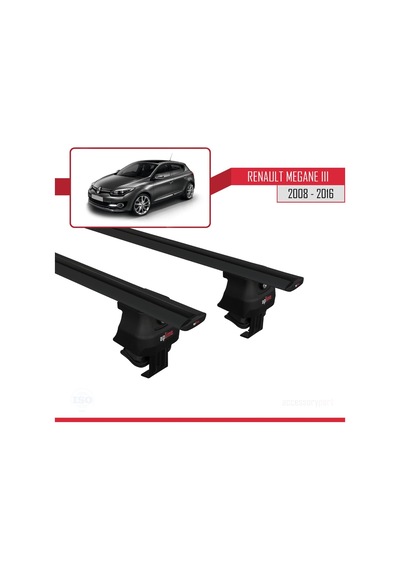 Renault Megane Iıı 2008-2016 Arası İle Uyumlu Ace-4 Ara Atkı Tavan Barı Siyah