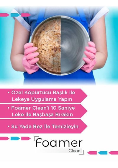Foamer Clean Çok Amaçlı Leke ve Kir Çıkarıcı Köpük Sprey 500 ML