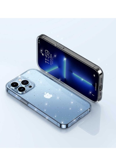 Apple Uyumlu iPhone 13 Pro Max Kılıf Zore Vixy Simli Kılıf