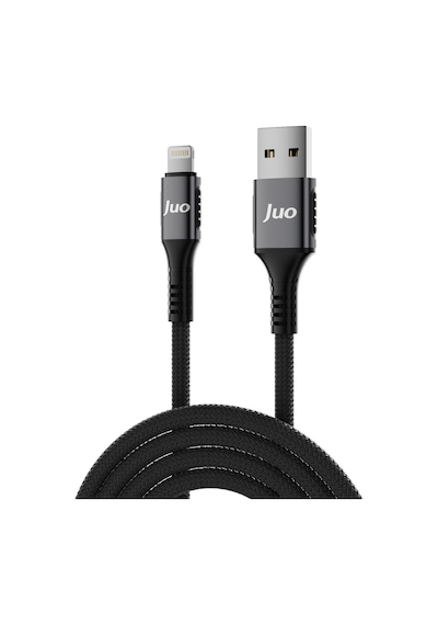 Juo JCBK122-B 12w 2.4a Usb-a To Lightning Apple Uyumlu iPhone iPad Örgülü Hızlı Şarj Ve Data Kablosu 2 M