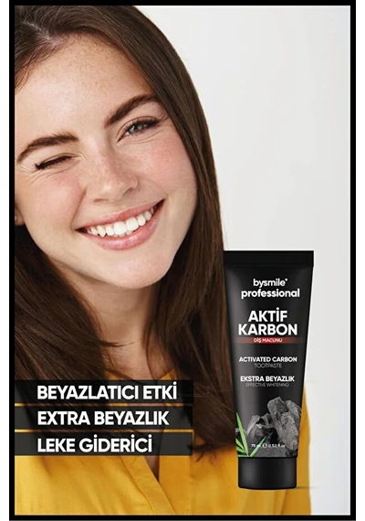 Bysmile Professional Aktif Karbon Beyazlatıcı Diş Macunu 75 ML