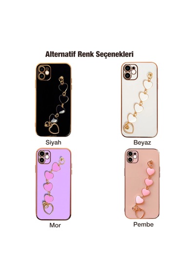 Ally Apple Uyumlu iPhone 12 6.1Inç Kilif Kalp Bileklik Tutuculu Lüx Silikon A 406296288