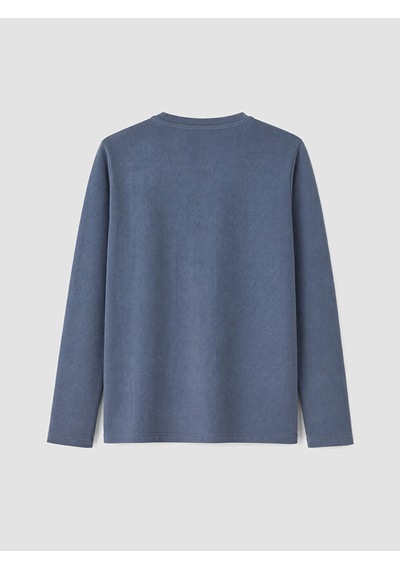 LC Waikiki Lc Waıkıkı İndigo Henley Yaka Uzun Kollu Erkek Pijama Üst Indigo