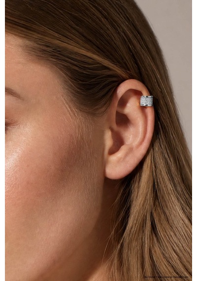 Stella 18 Ayar Beyaz Altın Kaplama Gümüş Tragus-helix Piercing