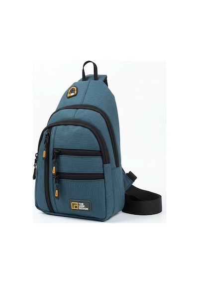 Goldline Avm Unisex Çok Bölmeli Çapraz Ayarlanabilir Askılı Göğüs Omuz Çantası Petrol Mavi
