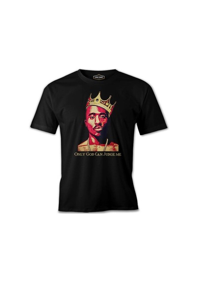 Tupac Shakur Judge Siyah Erkek Tshirt 001
