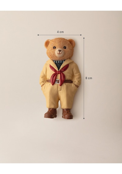 Madame Coco Cookie Bear Magnet - Krem- 4x8 Cm 8684427186916 Ekru