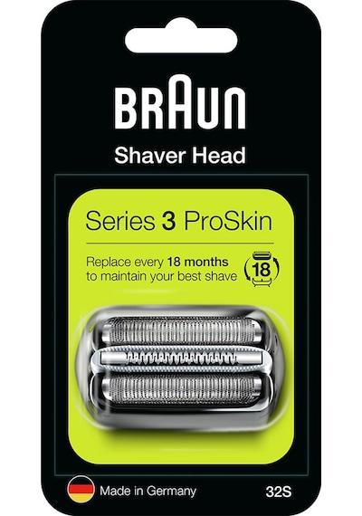 Braun 3 Serisi Tıraş Makinesi Yedek Başlık 32S Gümüş