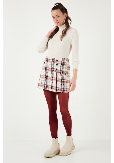 Lela Regular Fit Kışlık Tüvit Mini Bayan Şort Etek 611Et0020 Kiremit