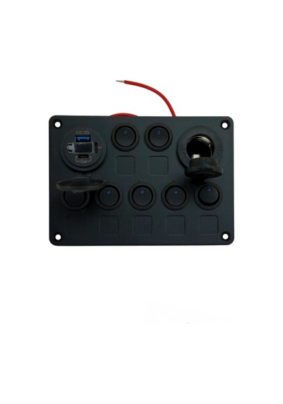 Shuıvan Switch Panel 7'li Usb Qc 3.0 Pd 12v Kombine Sigorta Paneli-1740