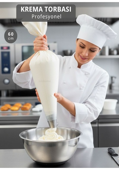Profesyonel 60 Cm Krema Torbası Bez Dev Boy Pasta Ve Hamur Dağıtımı İçin beyaz