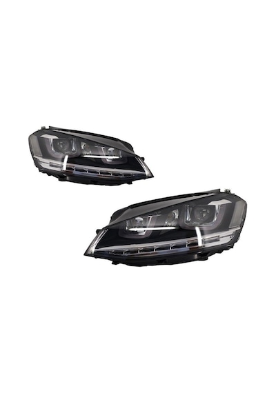Autogp Vw Golf 7 Ön Far Bi-xenon 2012 / 2016 R Model Krom Şerit Hl-gt-vw-r32
