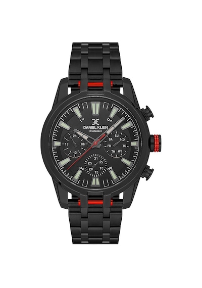 Daniel Klein Dk.1.13802-4 Exclusive Fonksiyonlar Aktif Çelik Kaplama Siyah Erkek Kol Saati