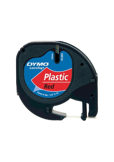 Dymo Letratag Şerit Plastik 12 Mmx4 Mt Kırmızı 91203 Diğer
