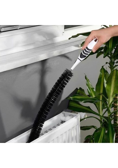 Plentiful Ergonomik Pratik Kolay Kalorifer Peteği Temizleme Fırçası Aleti siyah