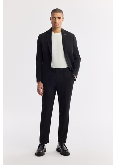 Avva Erkek Siyah Yandan Cepli Beli Lastikli Soft Touch Comfort Slim Fit Pantolon A51y3217