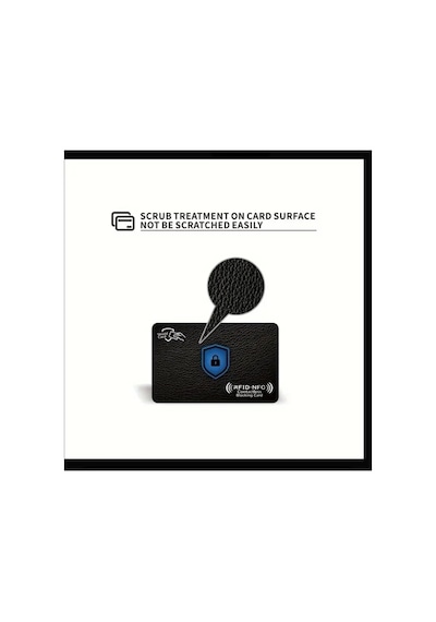 Organıcyou Shenzhen Rfıd/nfc Engelleyici Kart, Ultra İnce Şık Tasarım, Alüminyum Malzeme, Hırsızlığa Karşı Siyah