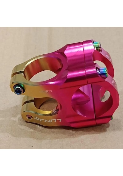 Lunje Alüminyum 31,8mm Mtb Freeride Gidon Boğazı Bisiklet Gidon Boğazı Pink Gold Çift Renk Boğaz Turuncu