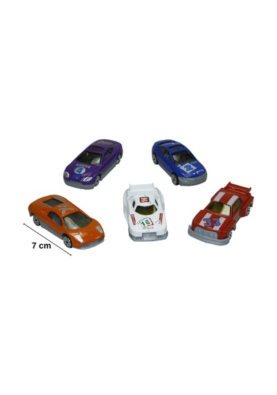 Vardem Oyuncak 5'li Diecast Metal Yarış Arabası Seti 1:64 Ölçek 7 Cm Çok Renkli