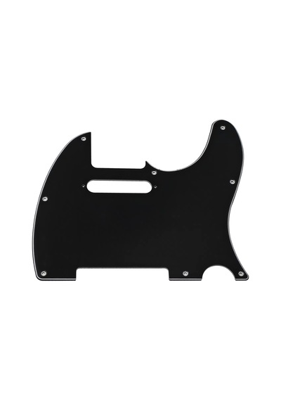 Telecaster Uyumlu Elektro Gitar Pickguard 8 Delikli Düz Siyah