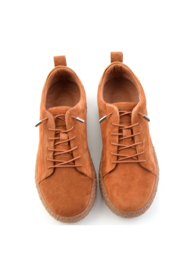 Bambi Taba Süet Hakiki Deri Kadın Sneaker K01822268402