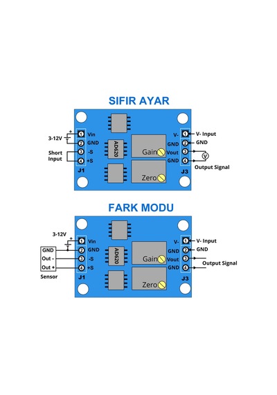 Ad620 Micro Voltaj Sinyal Kuvvetlenirici Modül Dc 12v Mikro Küçük Gerilim Ölçme Kartı Enst.yükselti