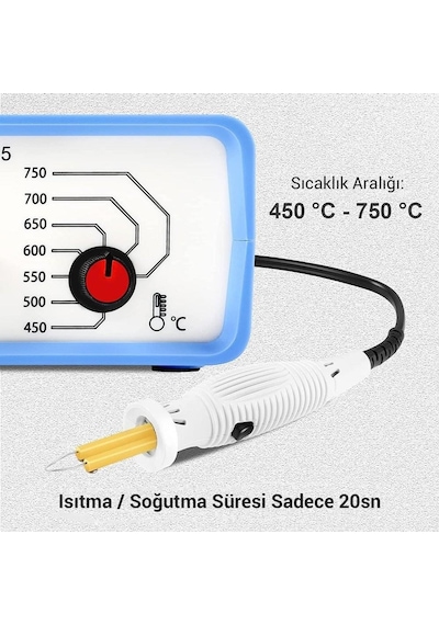Class ZD-8905 New Isı Ayarlı Ahşap Yakma Makinesi 4X Gölgeleme Uçlu Set + Tel Fırça