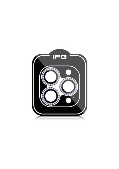 Apple Uyumlu iPhone 16 Pro /pro Max Ipg Kamera Lens Koruyucu Taşlı - Koyu Mor