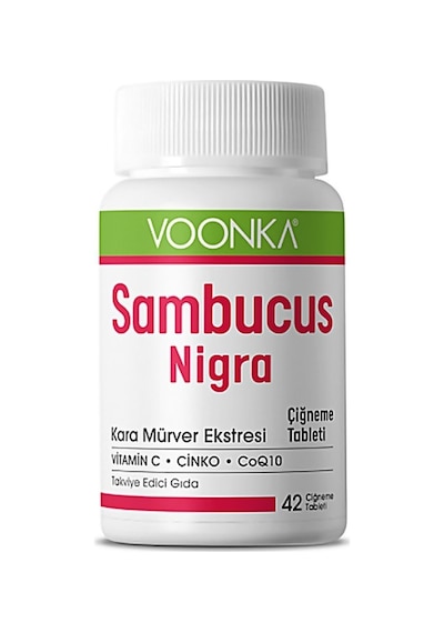 2 Kutu Voonka Sambucus Nigra (Kara Mürver ) Çiğneme 42 Tablet