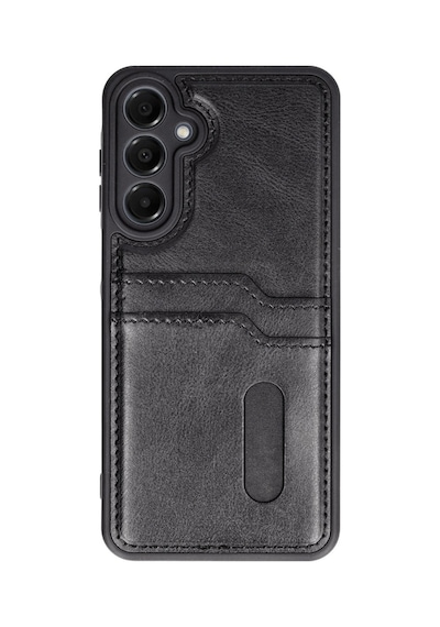 Samsung Galaxy A36 Kılıf Sara Kartvizitli Deri Kılıf - Siyah 0.2M-Çok Renkli