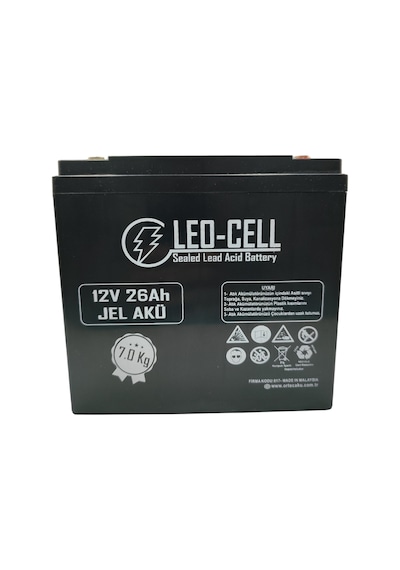 Leo-cell 12V 26Ah Japon Teknolojisi 7 Kg Elektrikli Motorsiklet Aküsü