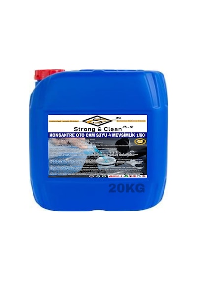 Strongclean 4 Mevsim Konsantre 1/60 Oto Cam Suyu 20 L