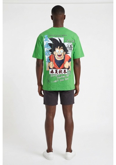 Blow Up Future Gen Son Goku Yeşil Oversize Erkek T-shirt 141619 SİYAH