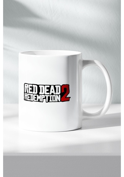Rdr2, Red Dead Redemption 2 - Tasarım Baskılı Kahve Kupası Hediye Porselen Kupa Beyaz