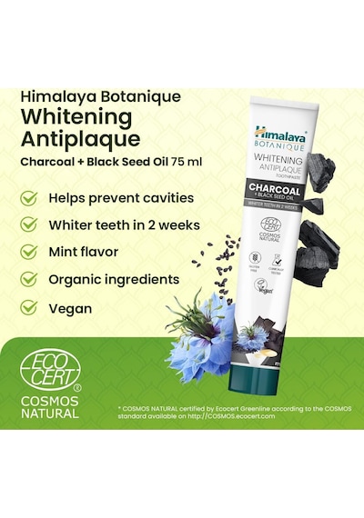 Botanique Beyazlatıcı Plak Karşıtı Organik Diş Macunu 75ml 2'li Paket Ecocert Cosmos Sertifikalı