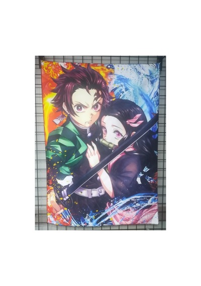 Demon Slayer - Tanjiro And Nezuko Desenli Tasarım Duvar Halısı