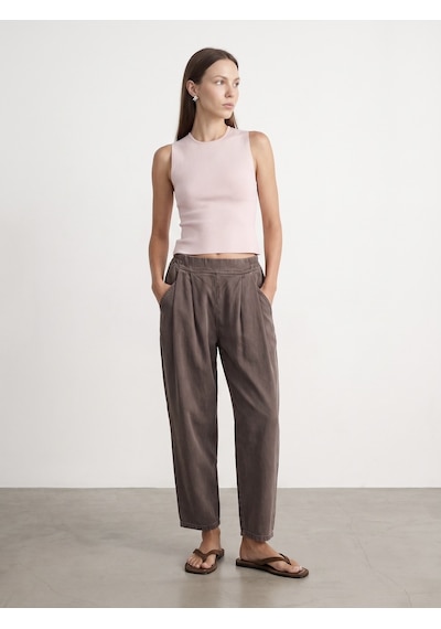 Dilvin 72349 %100 Pamuk Beli Lastikli Jean-kahve