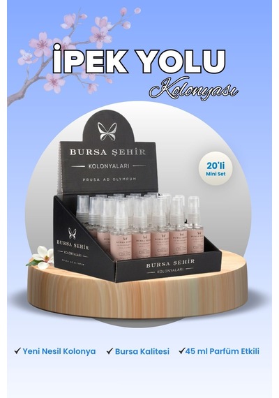 Bursa Şehir Kolonyaları, 20'li İpek Yolu Kolonyası, Mini Kolonya Seti, Sprey Kolonya