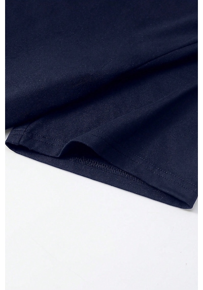 Siyah Lacivert 2li Paket Kadın Düşük Omuz Kayık Yaka Oversize T-shirt Siyah Lacivert