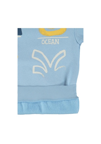 Silversun Kids Silversun Ocean Baskılı 8-13 Yaş Sweatshirt - Mavi