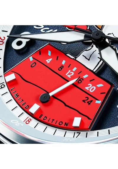Avı-8 Hawker Hurricane Av-4151-04 Mckellar Dual Time Peanuts Snoopy Flying Ace Limited Edition Erkek Gri