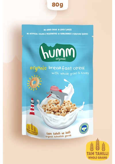 Organik Tam Tahıllı Ve Ballı Kahvaltılık Gevrek - 80g