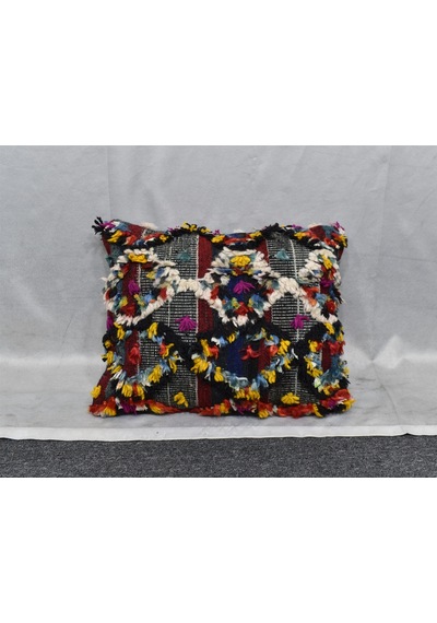 Zehra Abla Halı Yeni El Dokuma Dekoratif Kilim Kırlent Yastık Kılıfı 6908 Çok Renkli