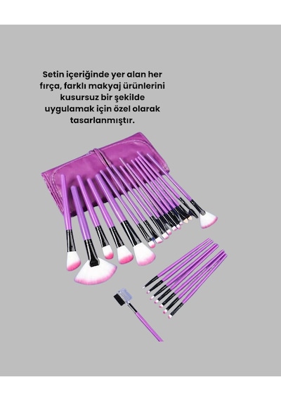 Profesyonel Makyaj Uygulamalarına Özel 12 Parça Kompakt Ve Hafif Makyaj Fırça Seti 98105120