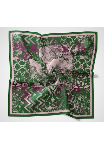 Silk Home Velora Eşarp Art Çam Yeşili 90x90 Çok Renkli
