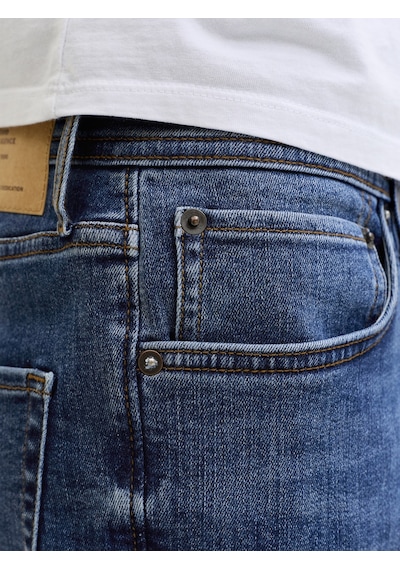 Jack & Jones Jack Jones Mike Model Dar Paça Erkek Kot Pantolon 12289829 Mavi