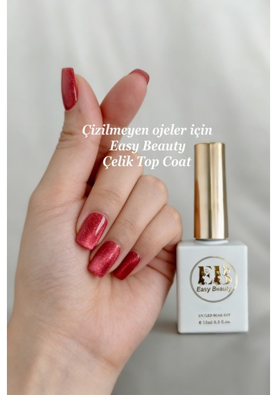 Çizilmez Top Coat 15ml - Kalıcı Oje Ve Protez Tırnak Steel Top Kat - Tpo İçermez Çizilmez Top Coat