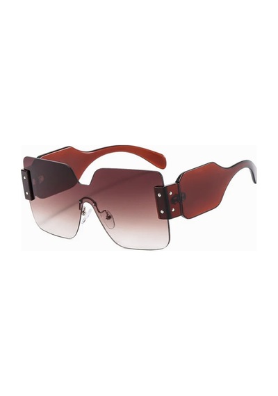 Rimless Vintage & Retro Güneş Gözlüğü Kahverengi
